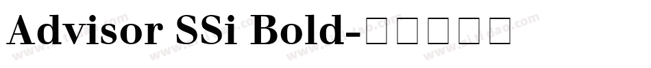 Advisor SSi Bold字体转换